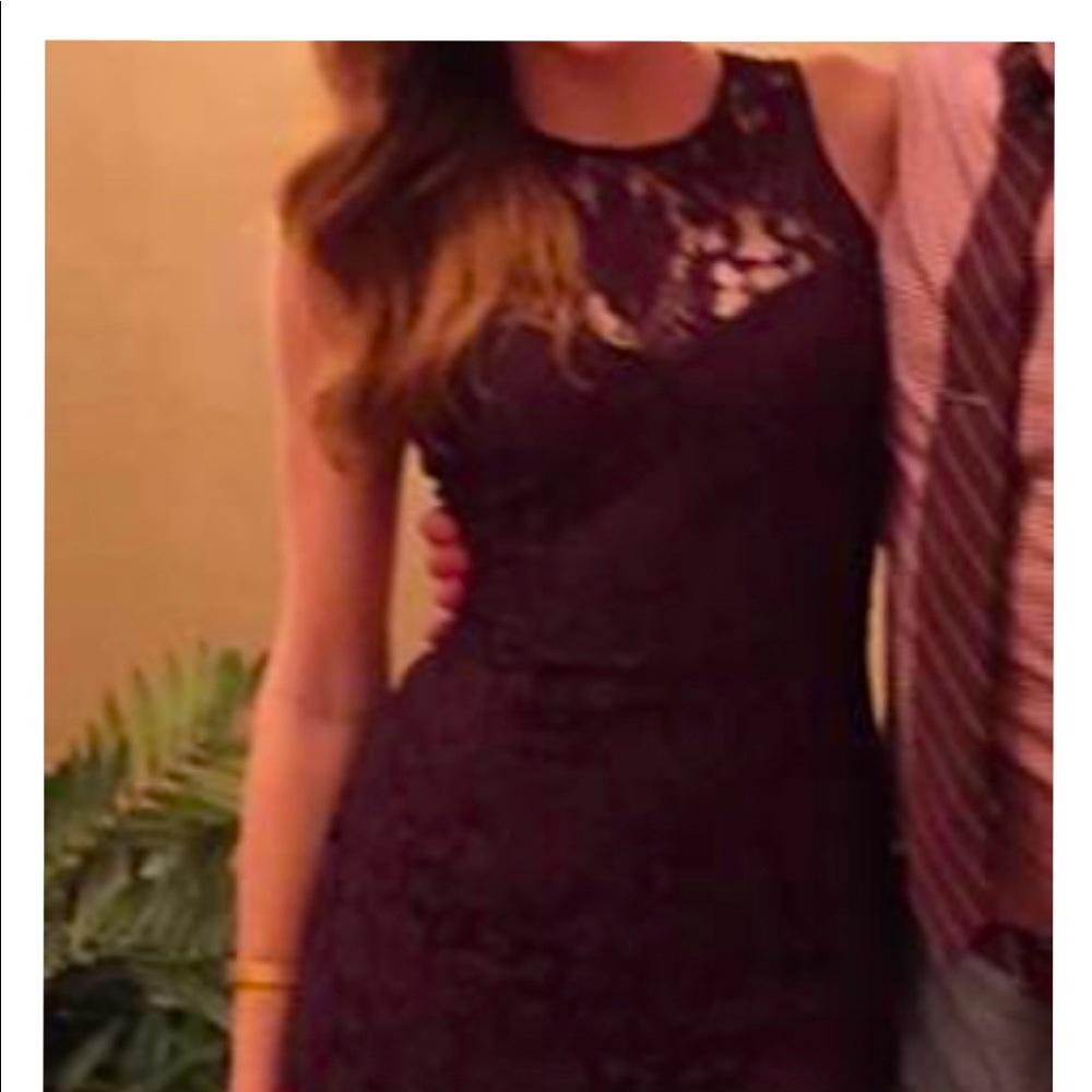 Plum Fitted Mini Dress